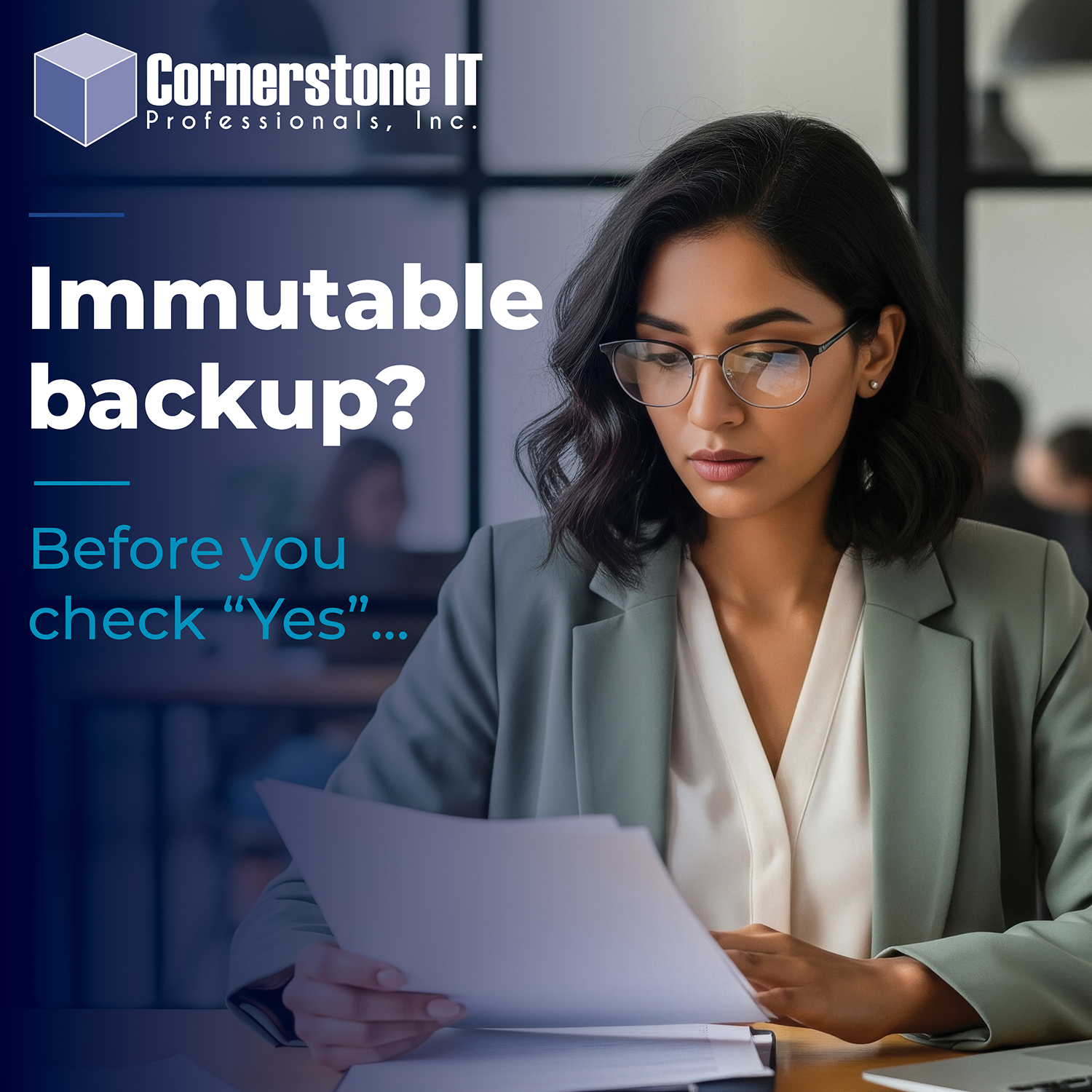 Read more about the article What Does “Immutable Backup” Mean? (And Why Your Cyber Insurance Company Cares)